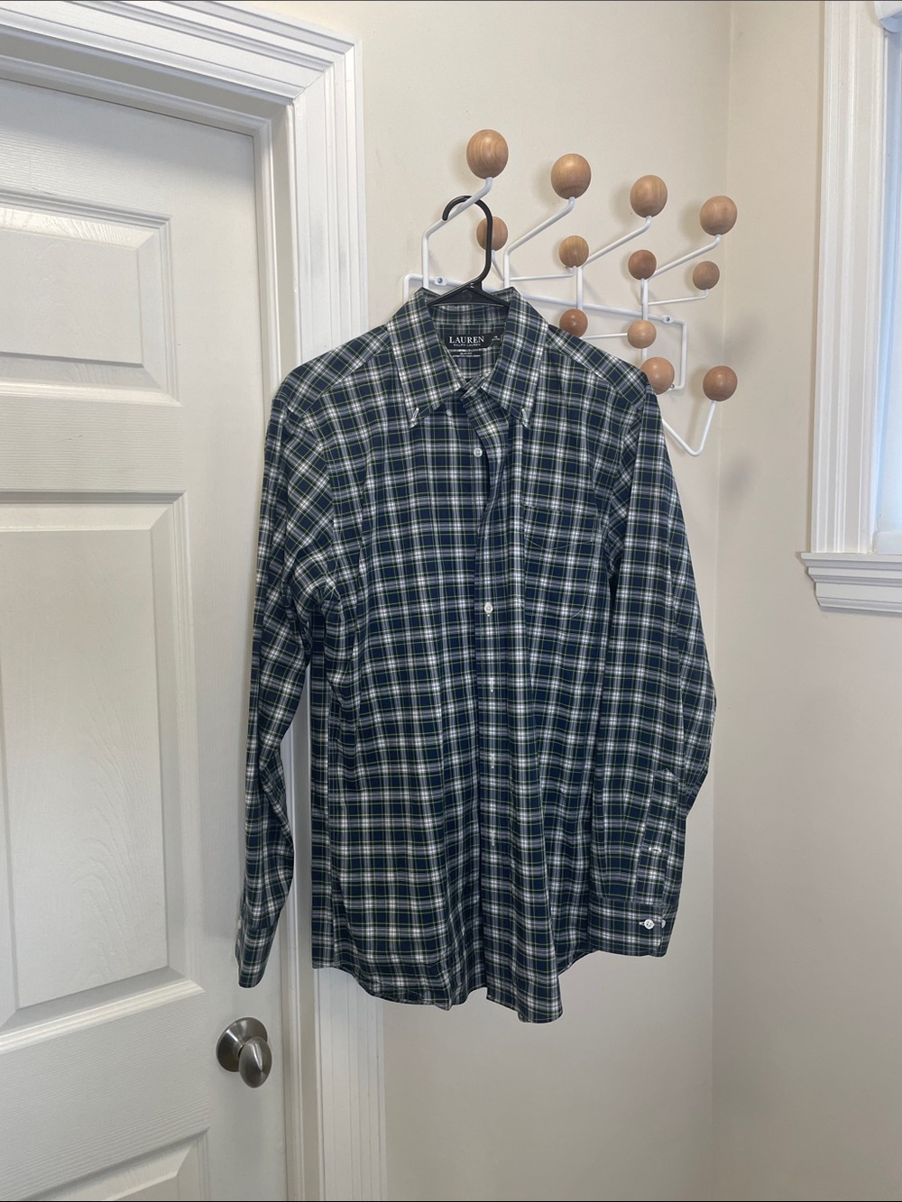 Ralph Lauren Lauren - Classic Old Money Button Down Shirt - Green / Blue - 16